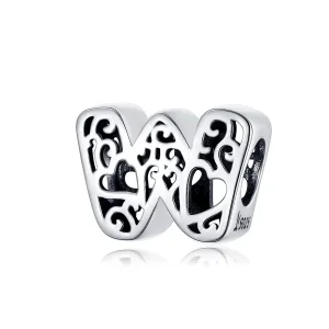 (kép) PANDORA típusú mágikus ábécé w charm - SCC1229-W
