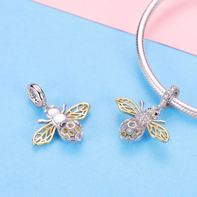 (kép) PANDORA típusú méh függő charm - SCC1125 - Megtekintés 6