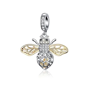 (kép) PANDORA típusú méh függő charm - SCC1125