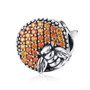 (kép) PANDORA típusú méh-ház charm - SCC654