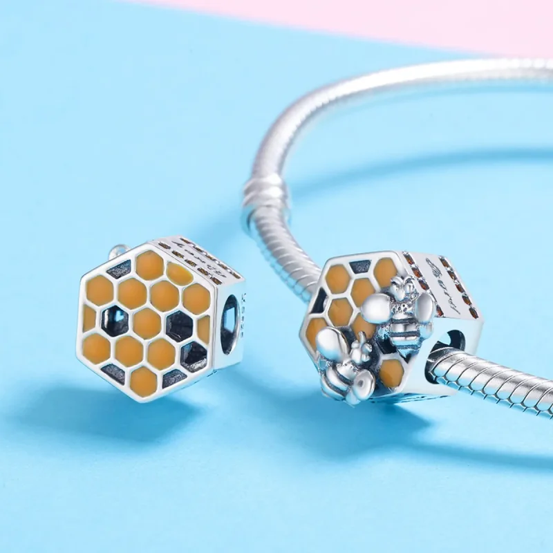 (kép) PANDORA típusú méhkaptár charm - SCC500 - Megtekintés 5