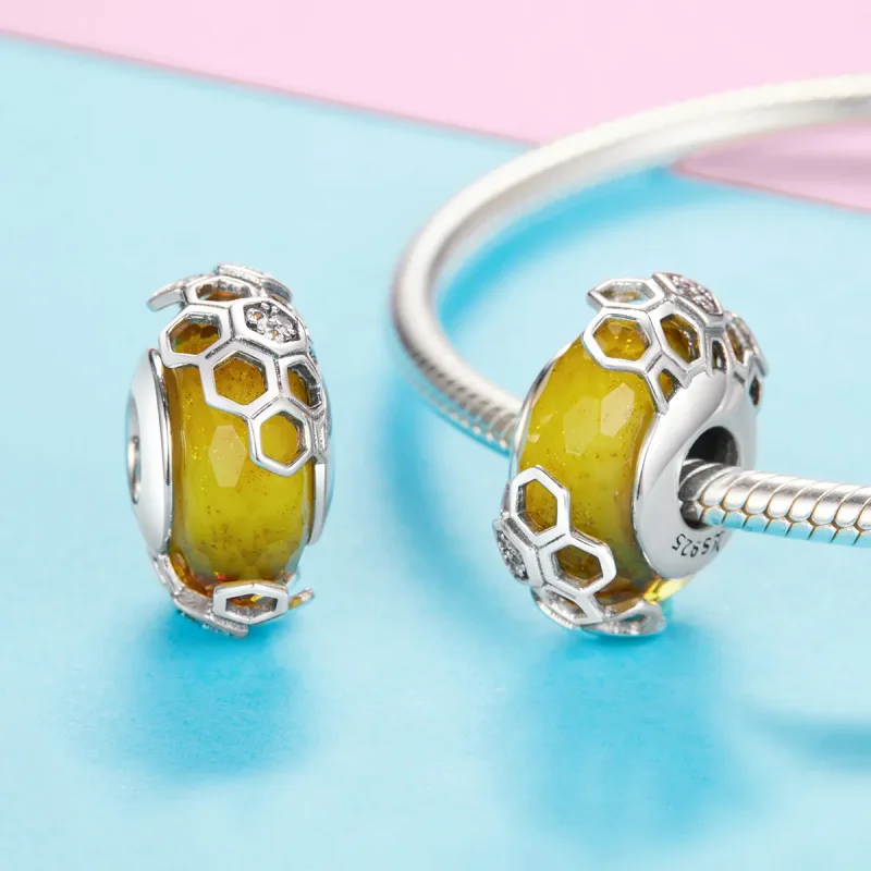 (kép) PANDORA típusú méhsejt charm - SCC1073 - Megtekintés 3