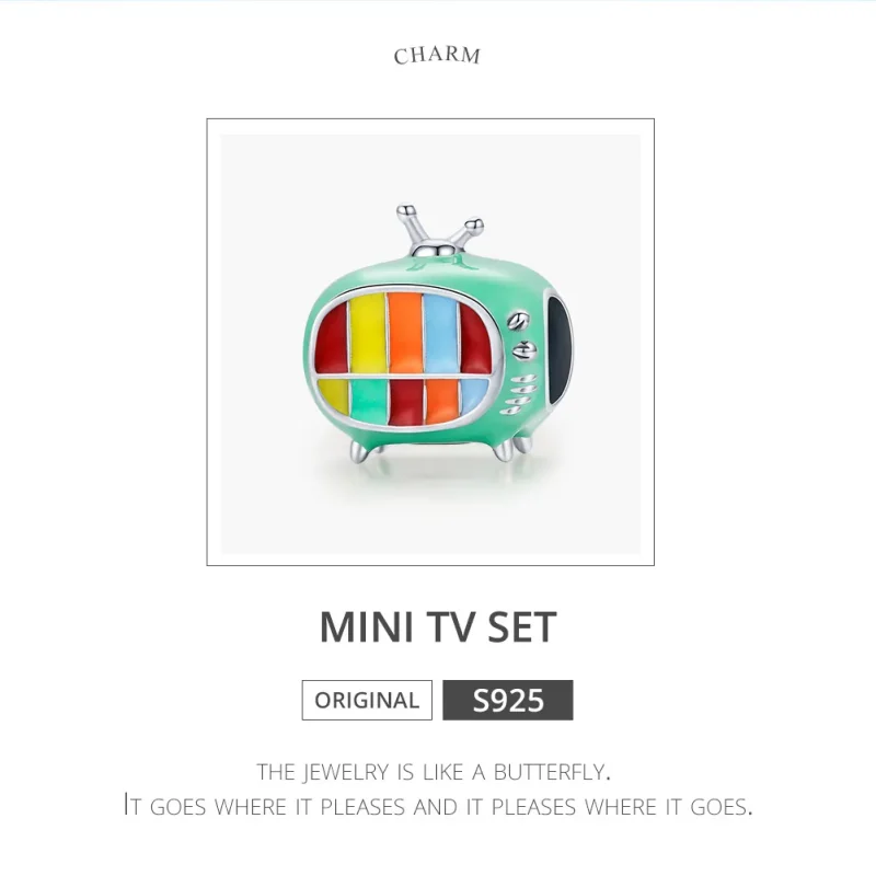 (kép) PANDORA típusú mini color tv charm - SCC1861 - Megtekintés 6