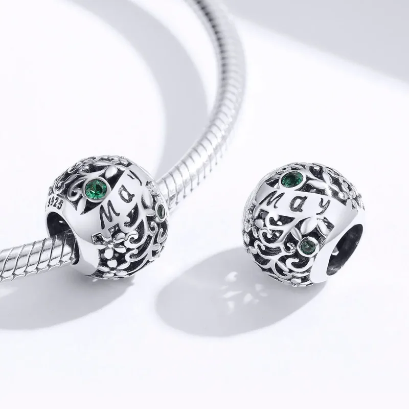 (kép) PANDORA típusú május birthstone charm - SCC1385-5 - Megtekintés 2