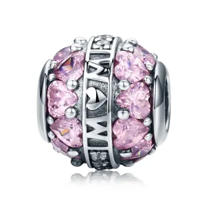(kép) PANDORA típusú nagy szerelem charm - SCC580