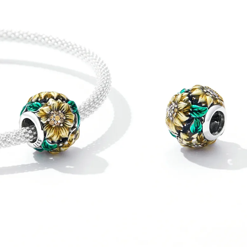 (kép) PANDORA típusú Napraforgó Charm - SCC2209 - Megtekintés 4