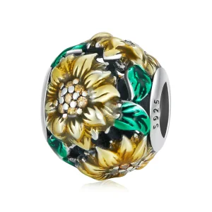 (kép) PANDORA típusú Napraforgó Charm - SCC2209