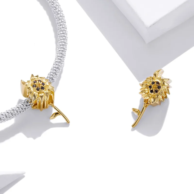 (kép) PANDORA típusú Napvirág Charm - BSC425 - Megtekintés 4
