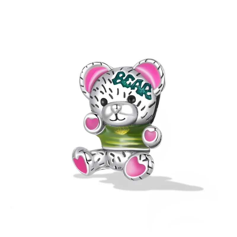 (kép) PANDORA típusú Neon Medve baba Charm - SCC2231 - Megtekintés 2
