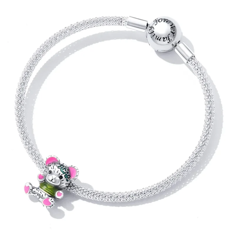 (kép) PANDORA típusú Neon Medve baba Charm - SCC2231 - Megtekintés 5