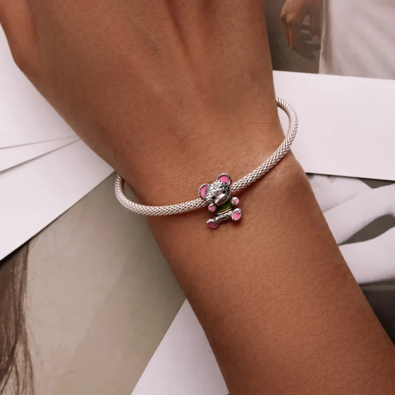 (kép) PANDORA típusú Neon Medve baba Charm - SCC2231 - Megtekintés 6