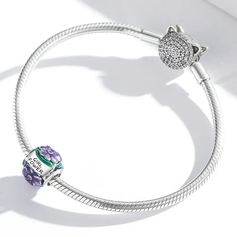 (kép) PANDORA típusú Női erő - Ibolya Charm - SCC2140 - Megtekintés 3