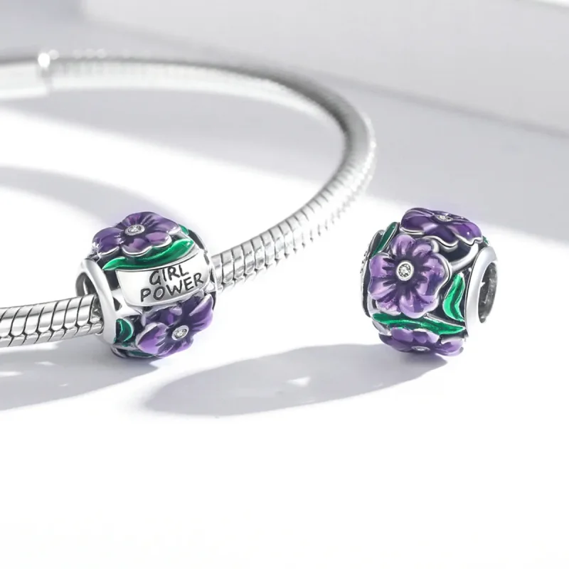 (kép) PANDORA típusú Női erő - Ibolya Charm - SCC2140 - Megtekintés 4
