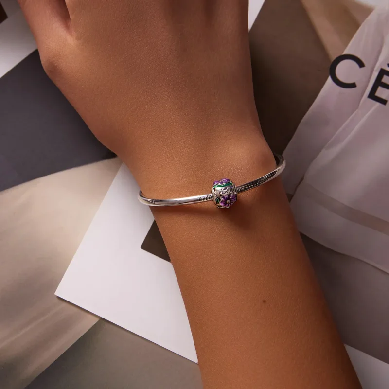 (kép) PANDORA típusú Női erő - Ibolya Charm - SCC2140 - Megtekintés 5