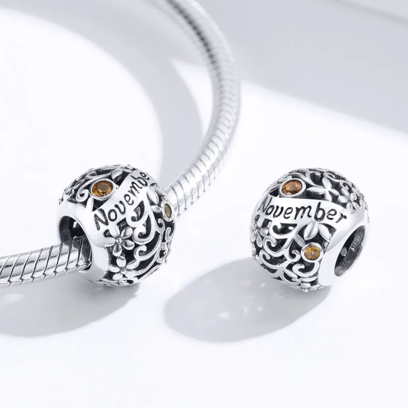 (kép) PANDORA típusú november birthstone charm - SCC1385-11 - Megtekintés 2
