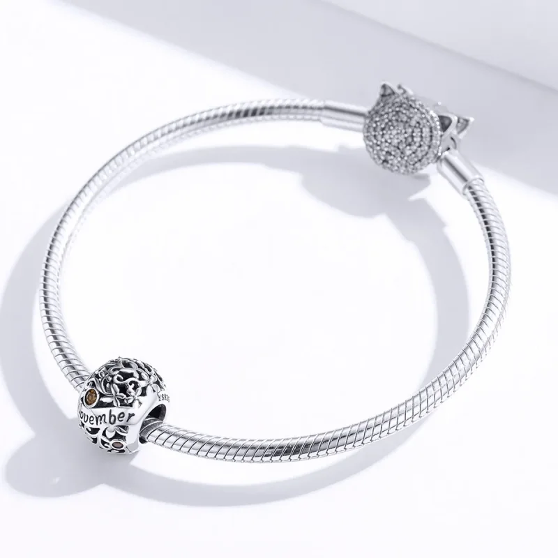 (kép) PANDORA típusú november birthstone charm - SCC1385-11 - Megtekintés 3