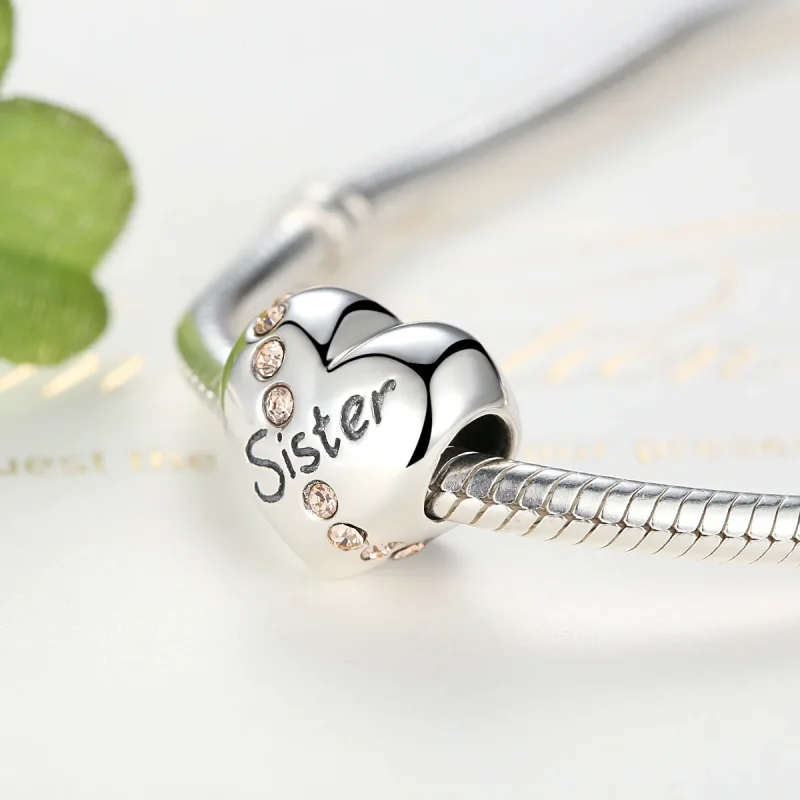 (kép) PANDORA típusú nővér charm - SCC008 - Megtekintés 6