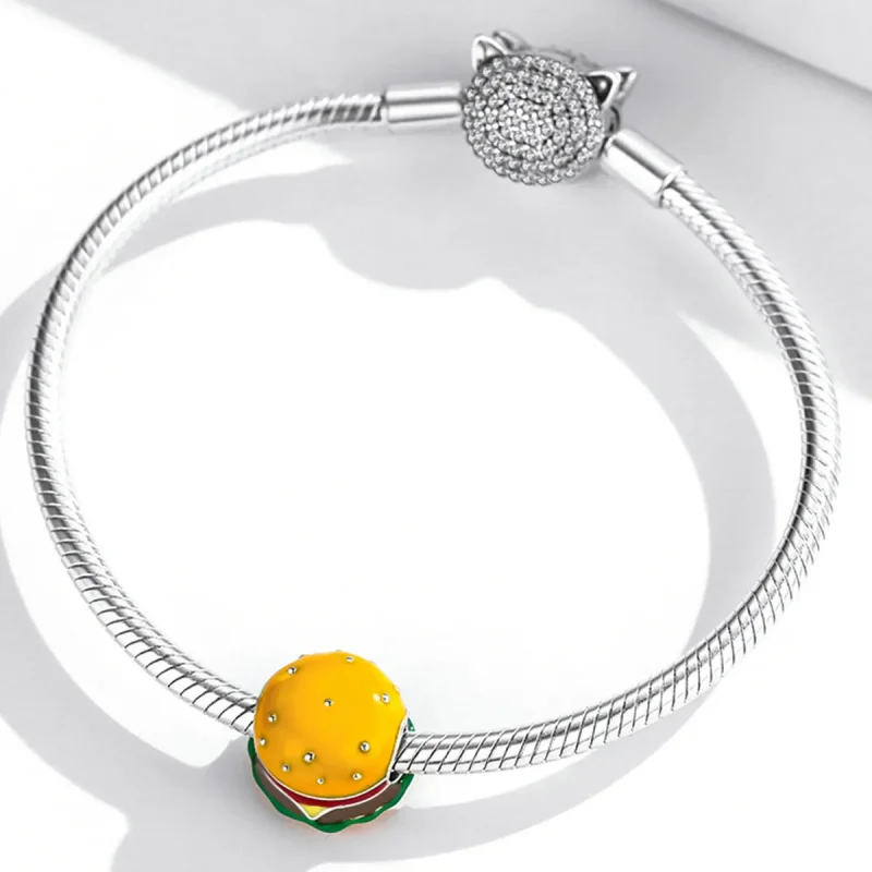 (kép) PANDORA típusú Ínyenc hamburger Charm - SCC2014 - Megtekintés 3