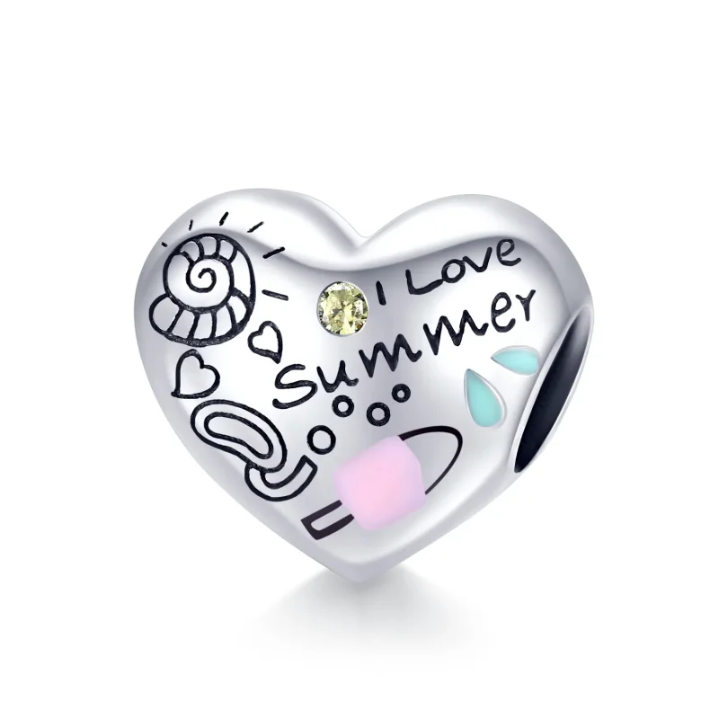 (kép) PANDORA típusú nyári graffiti charm - SCC1529