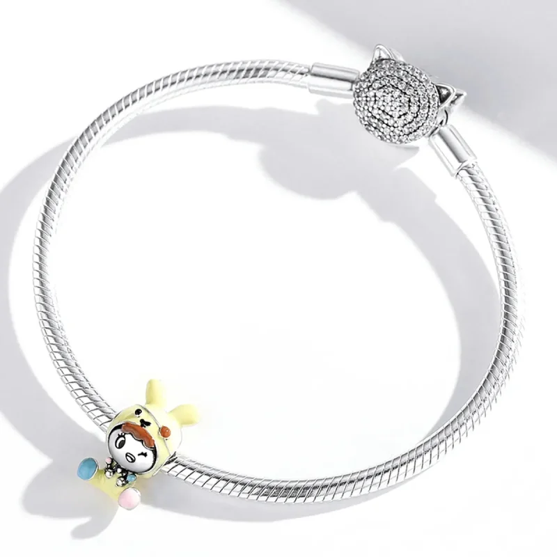 (kép) PANDORA típusú Nyuszi baba Charm - SCC1940 - Megtekintés 4