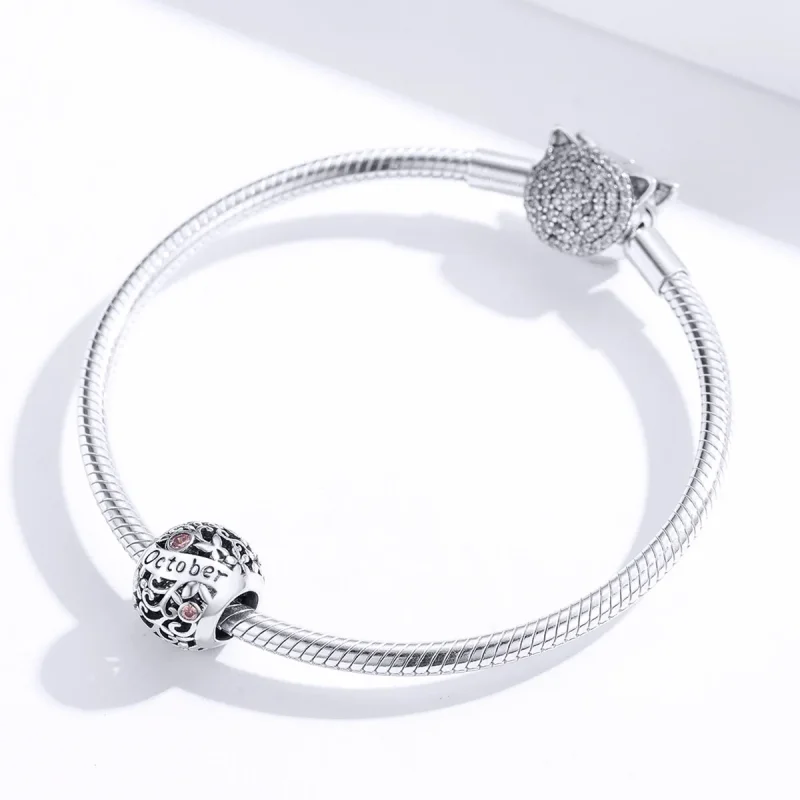 (kép) PANDORA típusú október birthstone charm - SCC1385-10 - Megtekintés 2