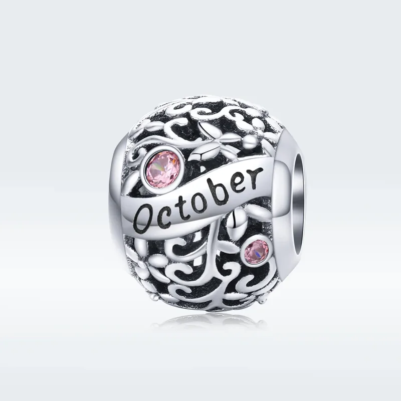 (kép) PANDORA típusú október birthstone charm - SCC1385-10 - Megtekintés 5