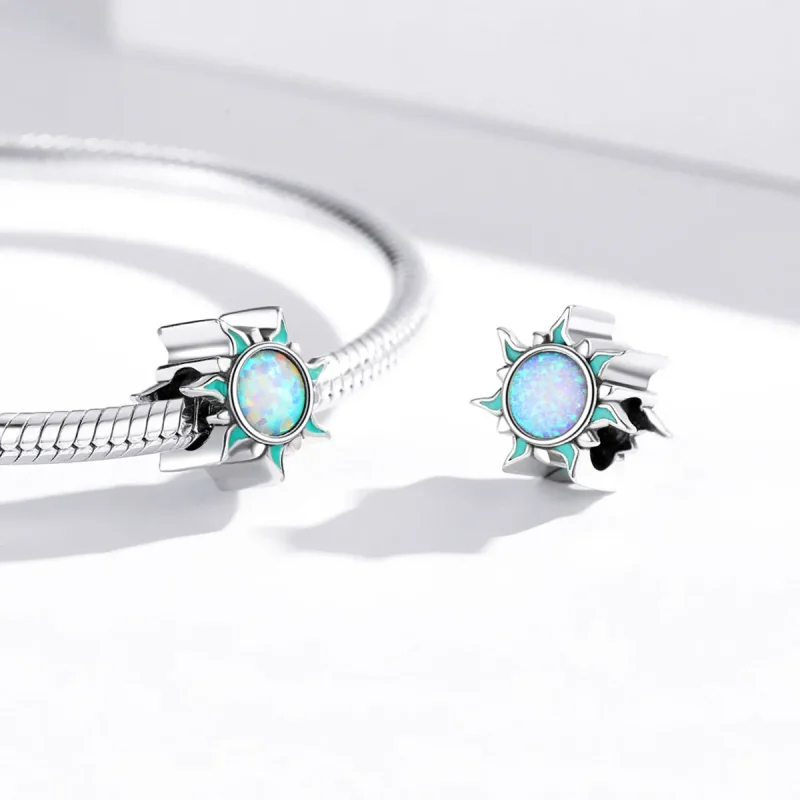 (kép) PANDORA típusú Opál kis nap Charm - BSC509 - Megtekintés 3