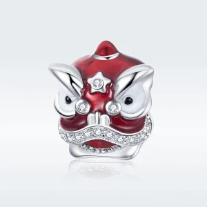 (kép) PANDORA típusú oroszlántánc charm - BSC086