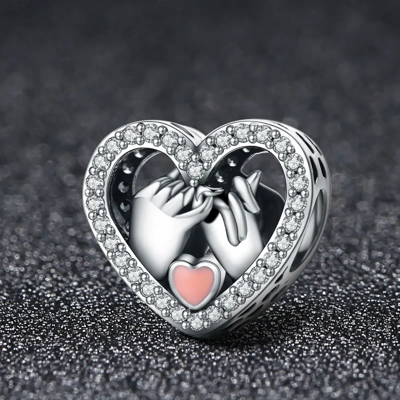 (kép) PANDORA típusú our pinky promise forever charm - SCC167 - Megtekintés 2