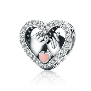 (kép) PANDORA típusú our pinky promise forever charm - SCC167