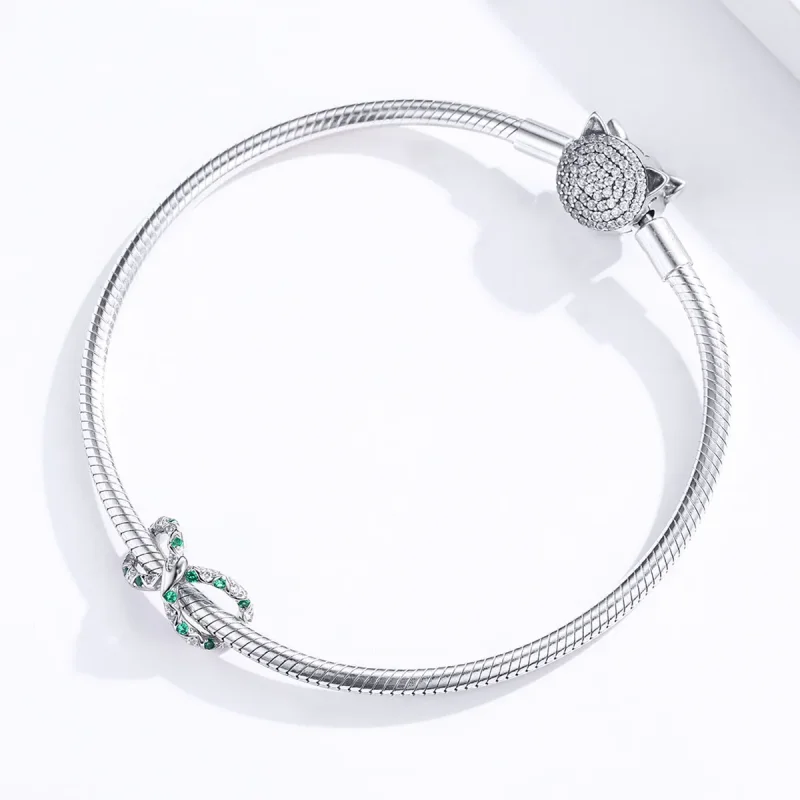 (kép) PANDORA típusú ouroboros charm - BSC186 - Megtekintés 3