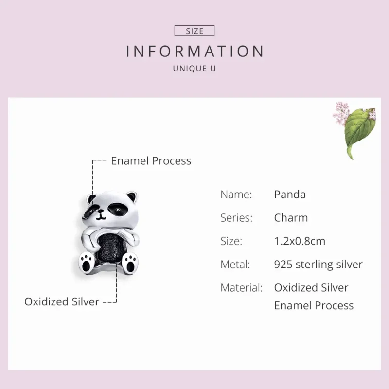 (kép) PANDORA típusú panda charm - SCC1175 - Megtekintés 3