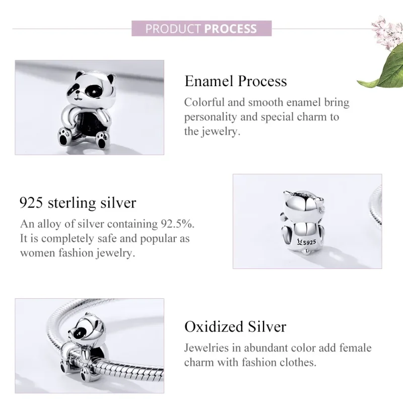 (kép) PANDORA típusú panda charm - SCC1175 - Megtekintés 4