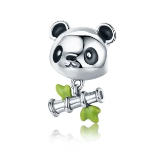 (kép) PANDORA típusú panda szeret enni bambuszt charm - SCC325