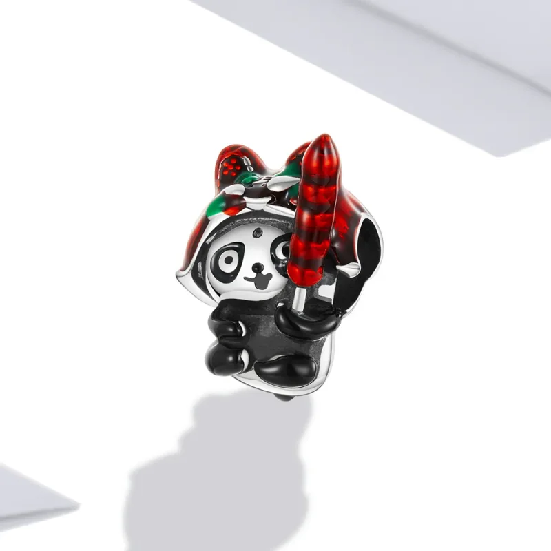 (kép) PANDORA típusú Panda tigriskalappal Charm - SCC2105 - Megtekintés 2