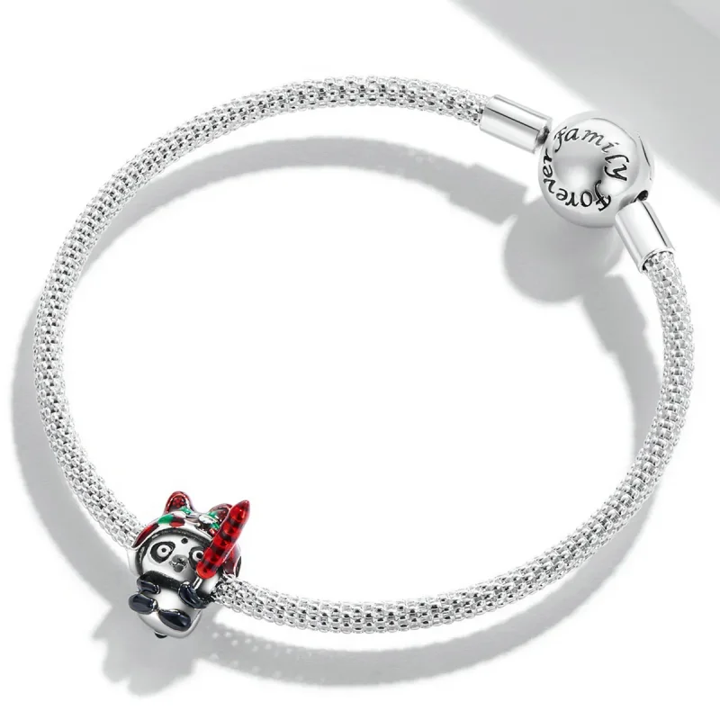 (kép) PANDORA típusú Panda tigriskalappal Charm - SCC2105 - Megtekintés 3