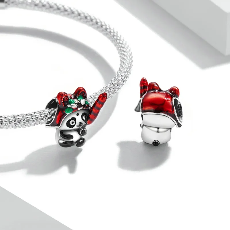 (kép) PANDORA típusú Panda tigriskalappal Charm - SCC2105 - Megtekintés 4