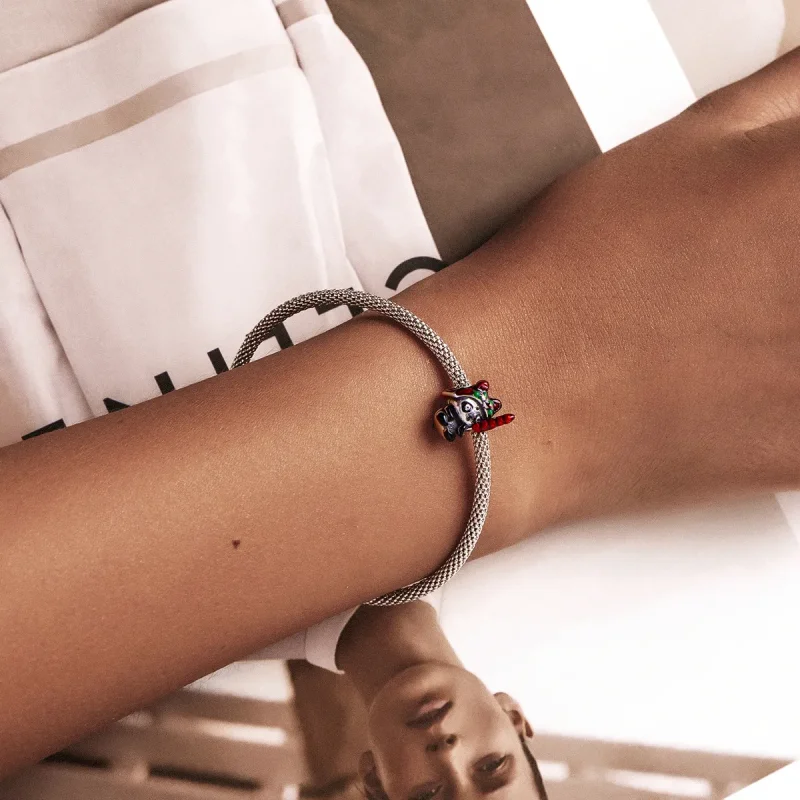 (kép) PANDORA típusú Panda tigriskalappal Charm - SCC2105 - Megtekintés 5