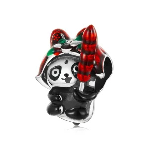 (kép) PANDORA típusú Panda tigriskalappal Charm - SCC2105