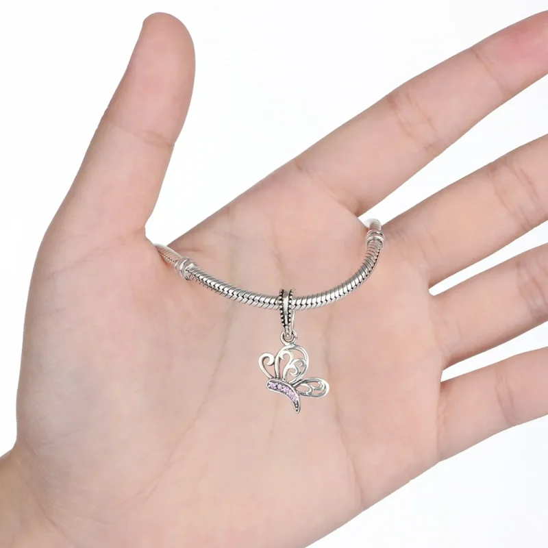 (kép) PANDORA típusú pillangó függő charm - SCC045 - Megtekintés 5