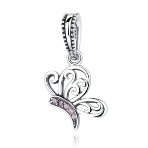 (kép) PANDORA típusú pillangó függő charm - SCC045