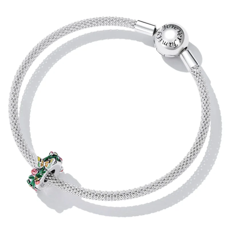 (kép) PANDORA típusú Pillangó virág spacer charm - SCC2251 - Megtekintés 5