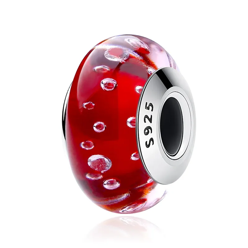 (kép) PANDORA típusú Piros Murano üveg Charm - SCZ027 - Megtekintés 2