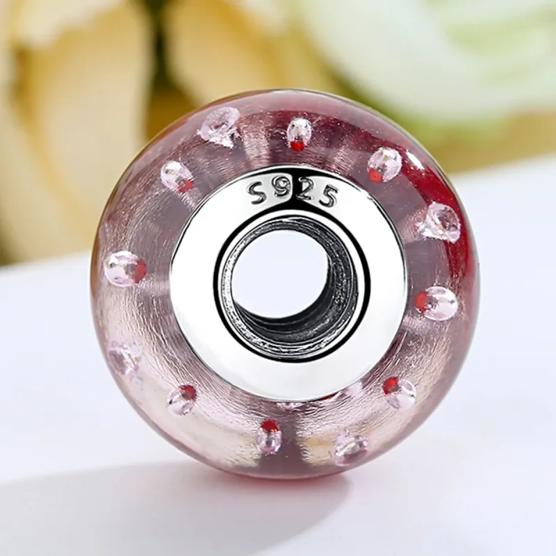 (kép) PANDORA típusú Piros Murano üveg Charm - SCZ027 - Megtekintés 3