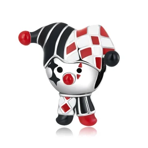 (kép) PANDORA típusú Póker bohóc Charm - SCC2237