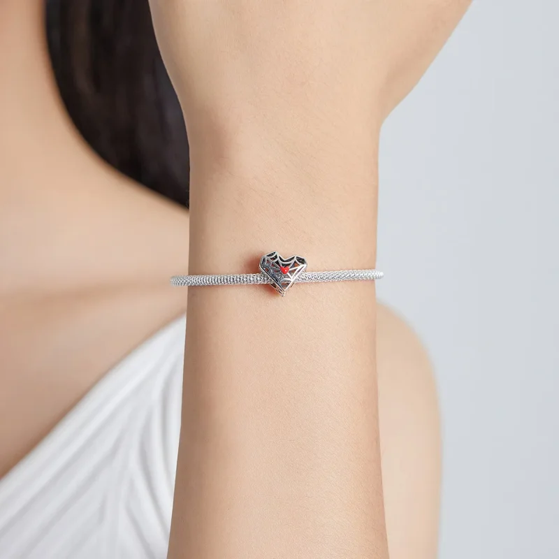 (kép) PANDORA típusú Pókháló szív Charm - SCC1958 - Megtekintés 5