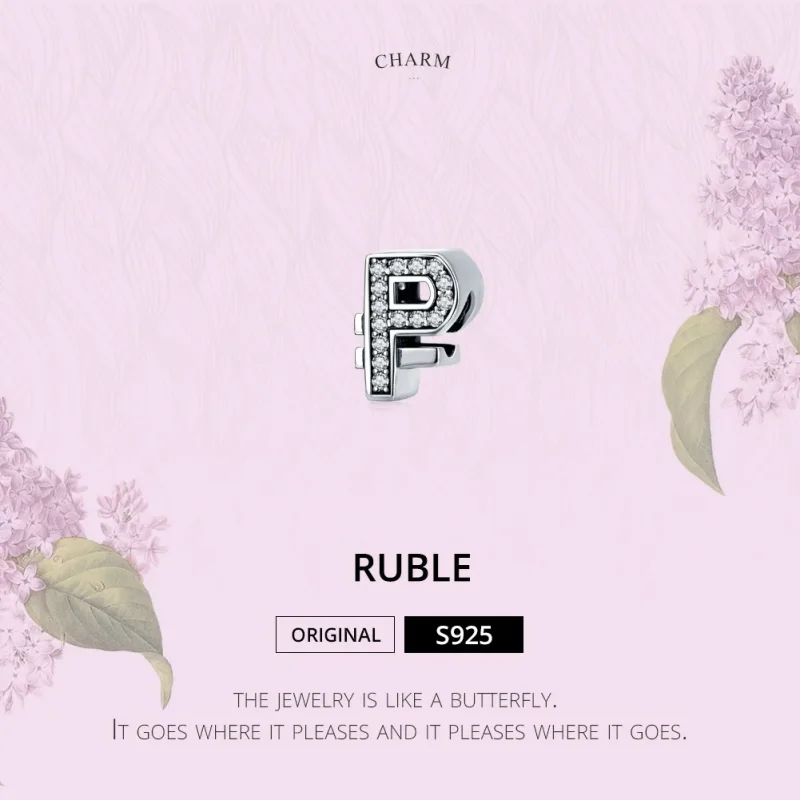 (kép) PANDORA típusú pénznem rubel charm - SCC1271 - Megtekintés 2