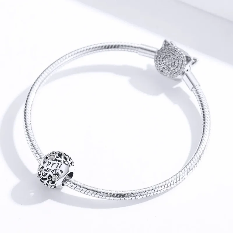 (kép) PANDORA típusú áprilisi születési kő charm - SCC1385-4 - Megtekintés 2