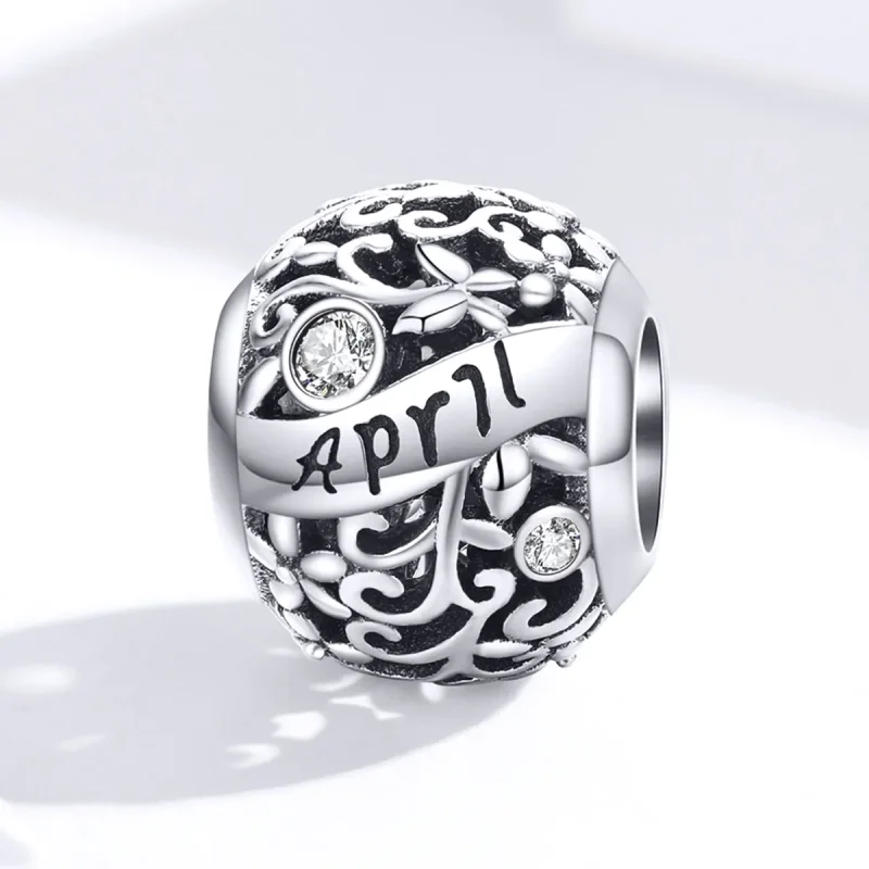 (kép) PANDORA típusú áprilisi születési kő charm - SCC1385-4 - Megtekintés 4