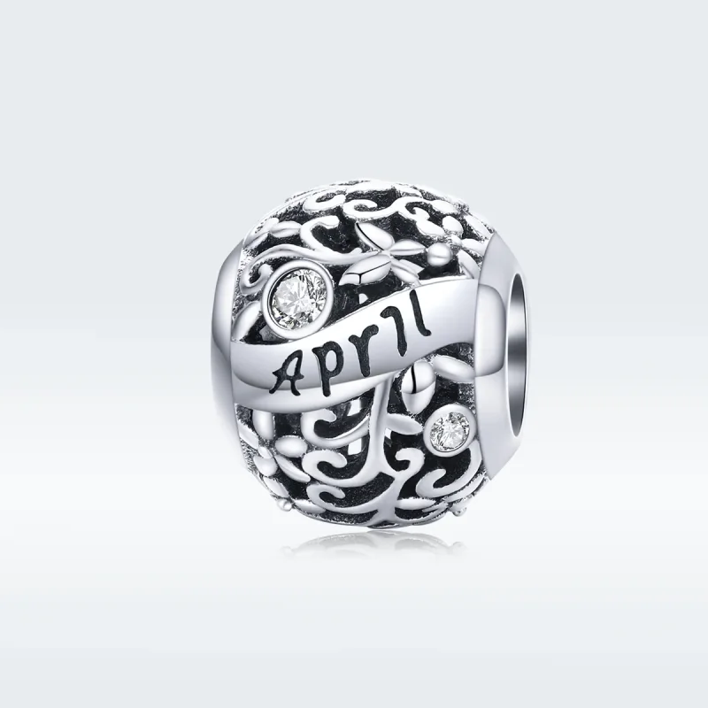 (kép) PANDORA típusú áprilisi születési kő charm - SCC1385-4 - Megtekintés 5